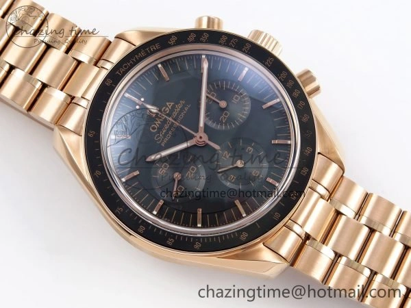 Seasonal Speedmaster RG RMF Best Edition Black Dial on RG Bracelet Lemania HW 7724