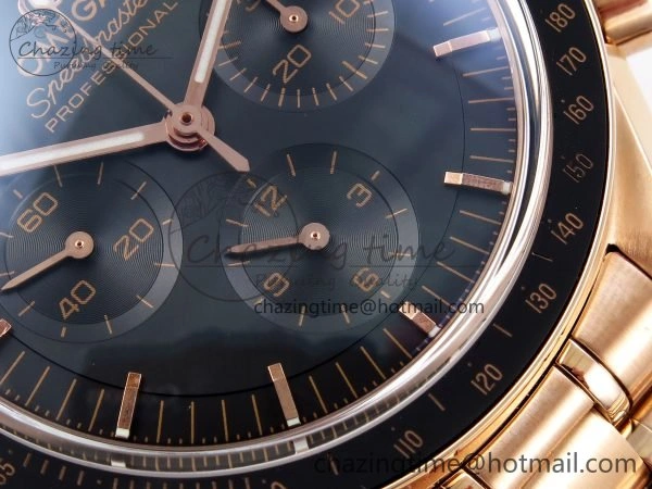 Seasonal Speedmaster RG RMF Best Edition Black Dial on RG Bracelet Lemania HW 7724