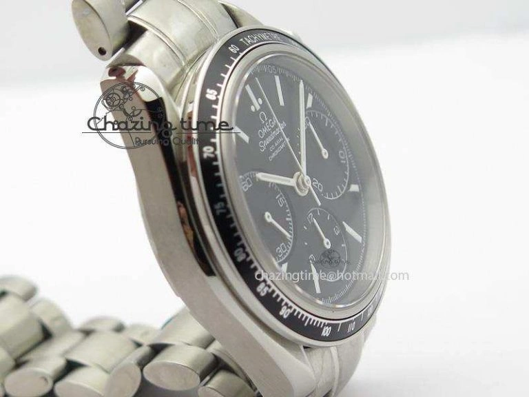 Speedmaster Racing 40mm SS Black Dial On SS Bracelet A7750 ( Free Rubber Strap ) Resilient 8252