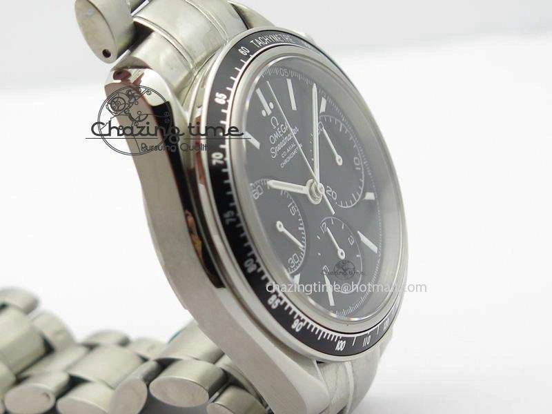 Speedmaster Racing 40mm SS Black Dial On SS Bracelet A7750 ( Free Rubber Strap ) Resilient 8252