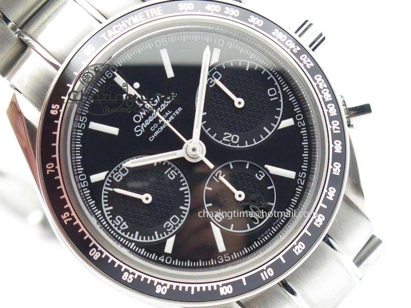 Speedmaster Racing 40mm SS Black Dial On SS Bracelet A7750 ( Free Rubber Strap ) Resilient 8252