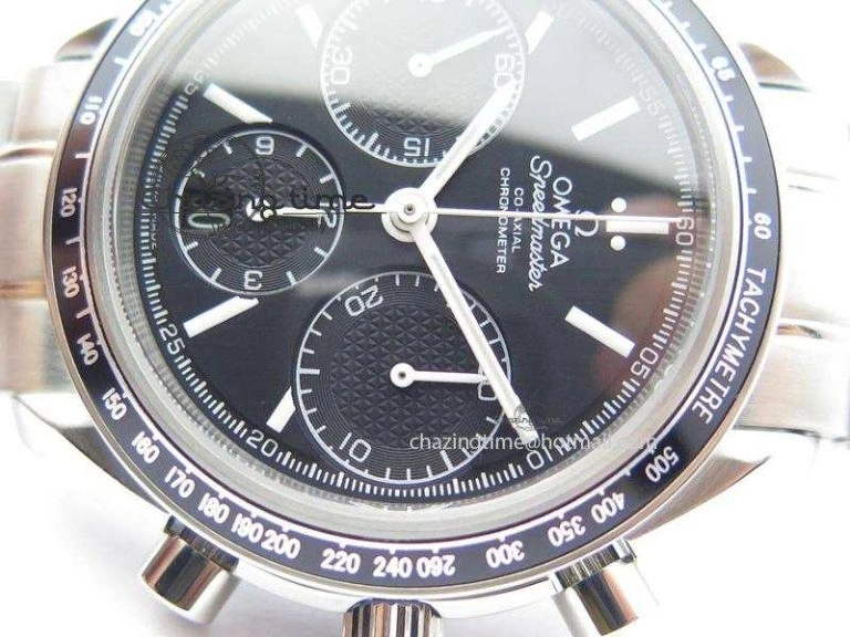 Speedmaster Racing 40mm SS Black Dial On SS Bracelet A7750 ( Free Rubber Strap ) Resilient 8252