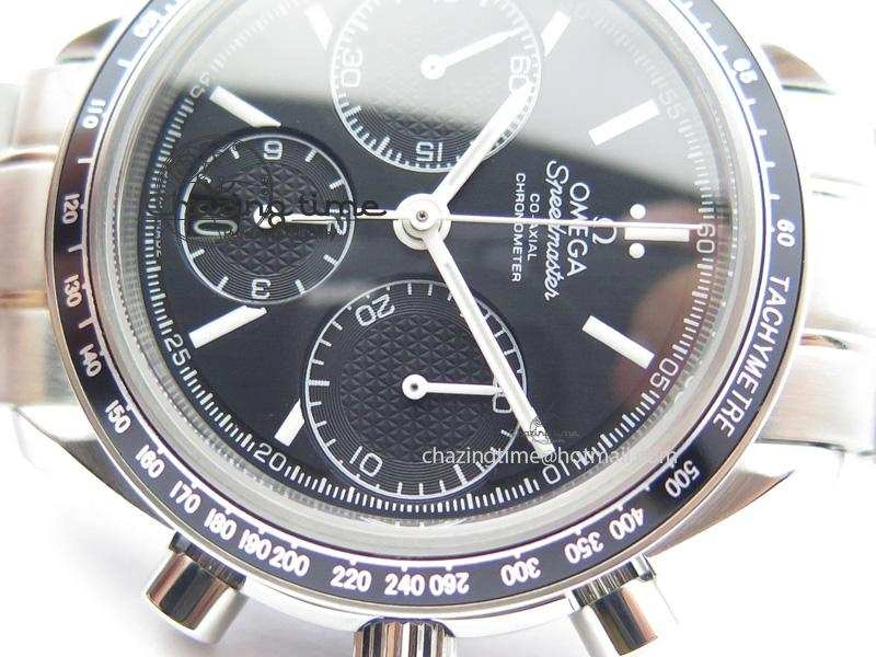Speedmaster Racing 40mm SS Black Dial On SS Bracelet A7750 ( Free Rubber Strap ) Resilient 8252