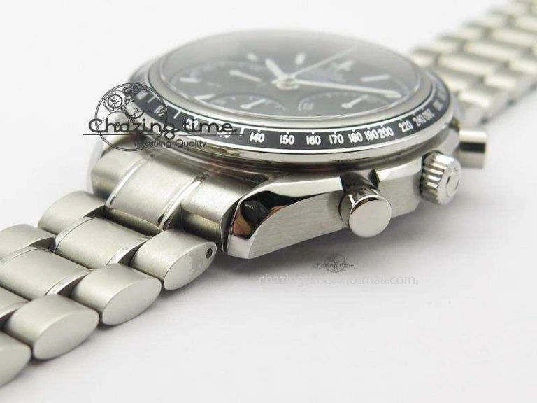 Speedmaster Racing 40mm SS Black Dial On SS Bracelet A7750 ( Free Rubber Strap ) Resilient 8252