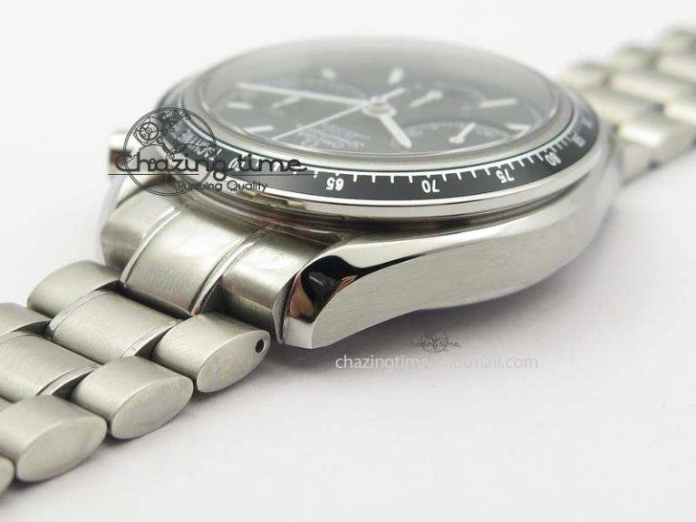 Speedmaster Racing 40mm SS Black Dial On SS Bracelet A7750 ( Free Rubber Strap ) Resilient 8252