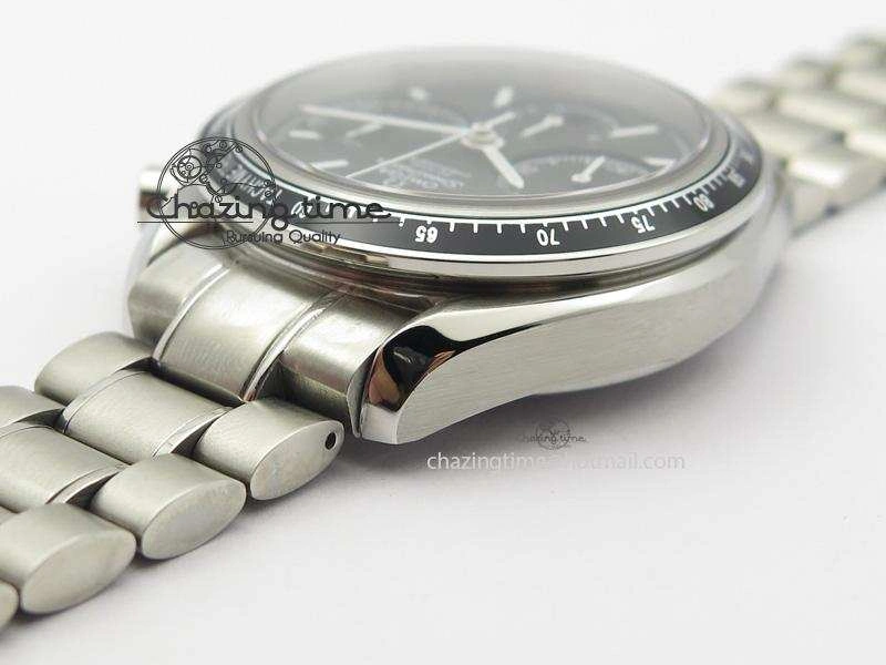 Speedmaster Racing 40mm SS Black Dial On SS Bracelet A7750 ( Free Rubber Strap ) Resilient 8252