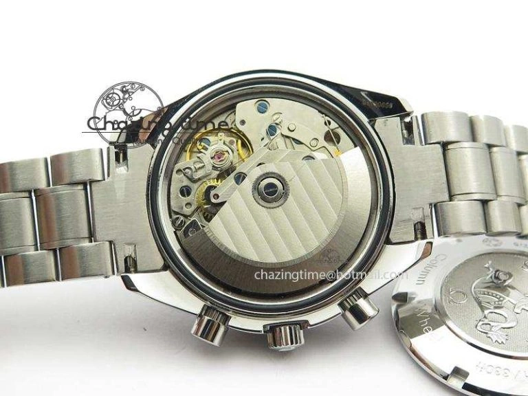 Speedmaster Racing 40mm SS Black Dial On SS Bracelet A7750 ( Free Rubber Strap ) Resilient 8252