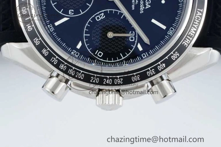 Versatile Speedmaster Racing Master SS HKF Best Edition Black Dial on Black Rubber Strap A 7814