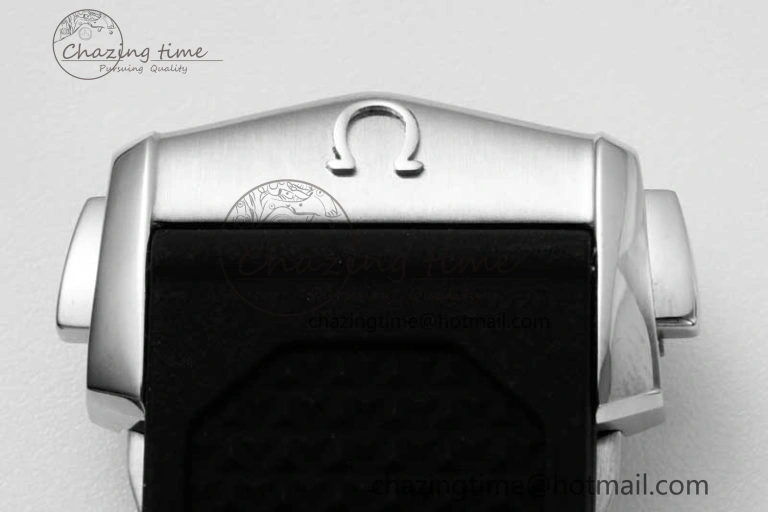 Versatile Speedmaster Racing Master SS HKF Best Edition Black Dial on Black Rubber Strap A 7814