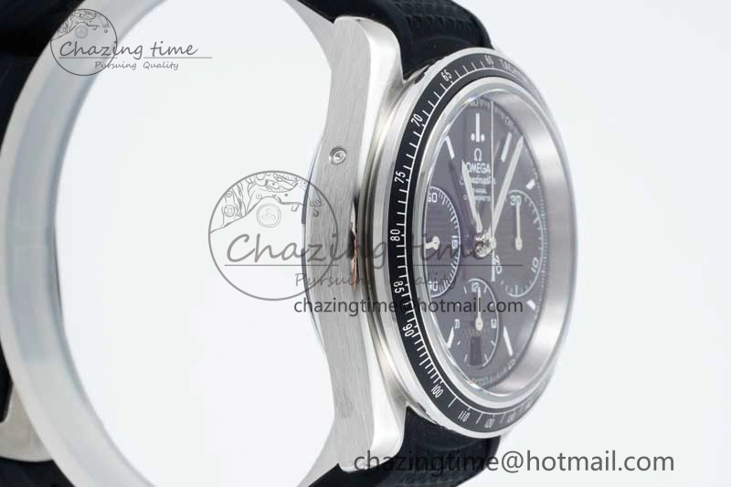 Versatile Speedmaster Racing Master SS HKF Best Edition Black Dial on Black Rubber Strap A 7814