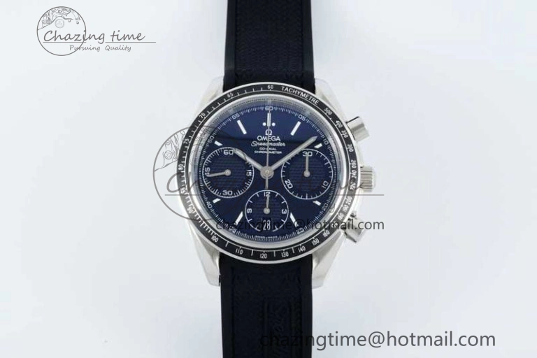 Versatile Speedmaster Racing Master SS HKF Best Edition Black Dial on Black Rubber Strap A 7814