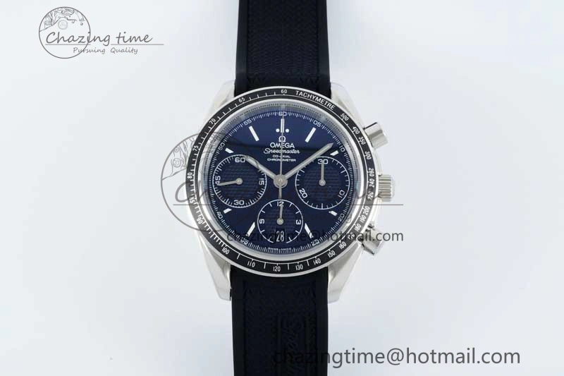 Versatile Speedmaster Racing Master SS HKF Best Edition Black Dial on Black Rubber Strap A 7814
