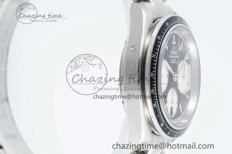 Cozy Speedmaster Racing Master SS HKF Best Edition Black White Dial on SS Bracelet A 7807