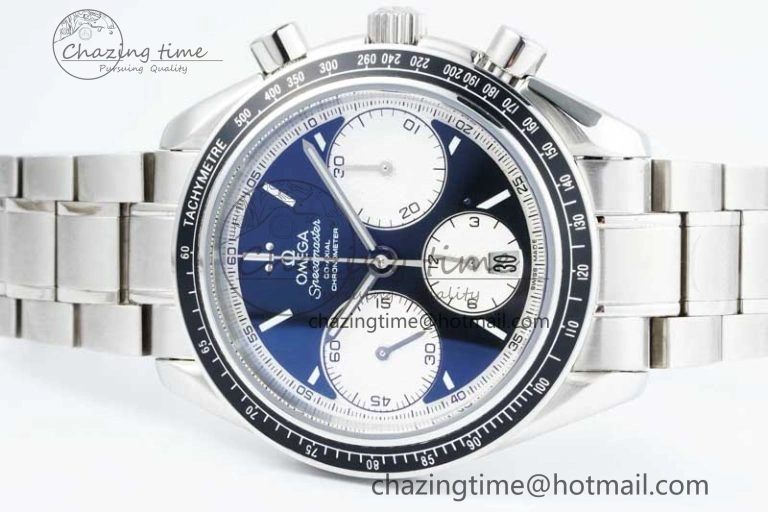 Cozy Speedmaster Racing Master SS HKF Best Edition Black White Dial on SS Bracelet A 7807