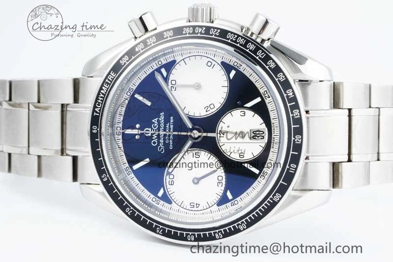 Cozy Speedmaster Racing Master SS HKF Best Edition Black White Dial on SS Bracelet A 7807