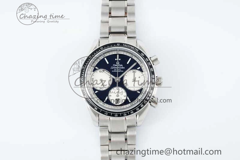 Cozy Speedmaster Racing Master SS HKF Best Edition Black White Dial on SS Bracelet A 7807