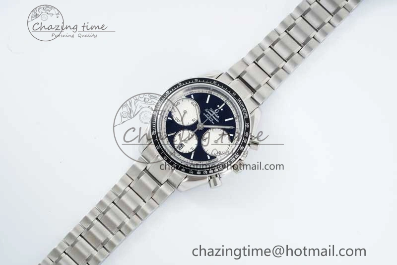 Cozy Speedmaster Racing Master SS HKF Best Edition Black White Dial on SS Bracelet A 7807