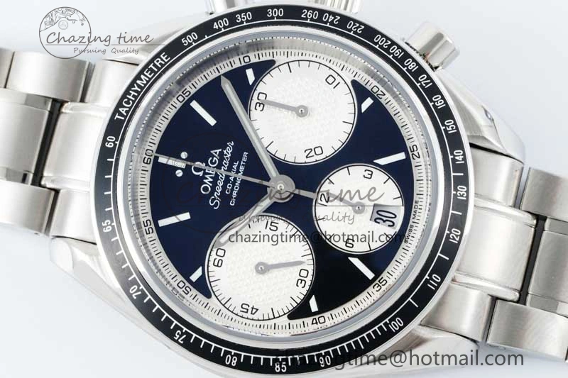 Cozy Speedmaster Racing Master SS HKF Best Edition Black White Dial on SS Bracelet A 7807