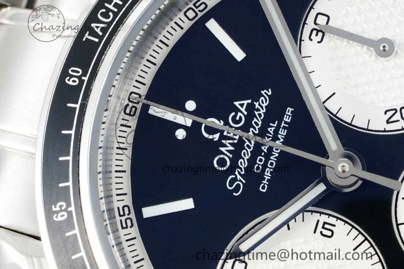 Cozy Speedmaster Racing Master SS HKF Best Edition Black White Dial on SS Bracelet A 7807