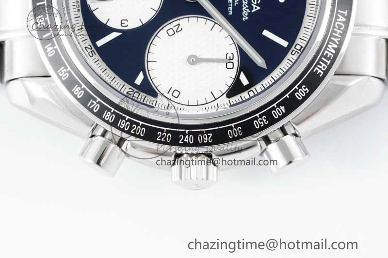 Cozy Speedmaster Racing Master SS HKF Best Edition Black White Dial on SS Bracelet A 7807
