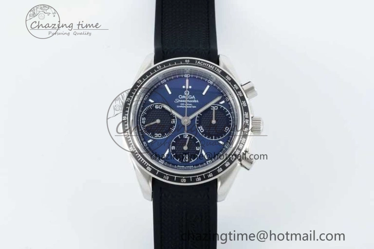 Speedmaster Racing Master SS HKF Best Edition Blue Black Dial on Black Rubber Strap A UrbanChic 7817