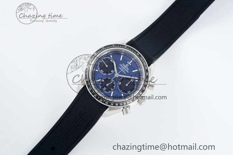 Speedmaster Racing Master SS HKF Best Edition Blue Black Dial on Black Rubber Strap A UrbanChic 7817