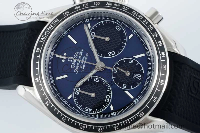 Speedmaster Racing Master SS HKF Best Edition Blue Black Dial on Black Rubber Strap A UrbanChic 7817