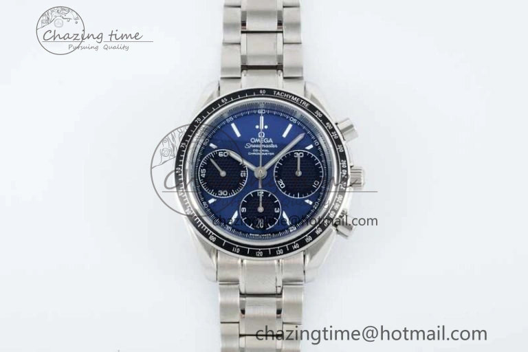Lightweight Speedmaster Racing Master SS HKF Best Edition Blue Black Dial on SS Bracelet A 7808