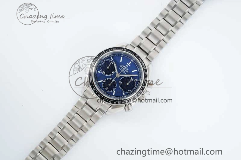 Lightweight Speedmaster Racing Master SS HKF Best Edition Blue Black Dial on SS Bracelet A 7808