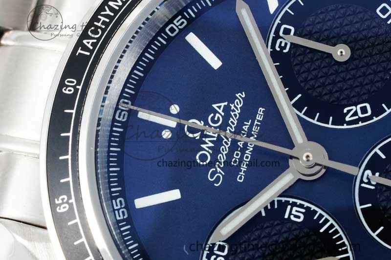 Lightweight Speedmaster Racing Master SS HKF Best Edition Blue Black Dial on SS Bracelet A 7808