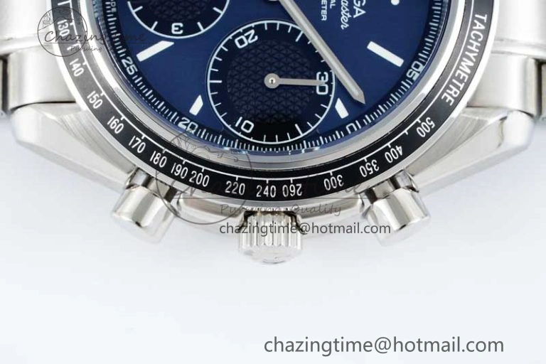 Lightweight Speedmaster Racing Master SS HKF Best Edition Blue Black Dial on SS Bracelet A 7808