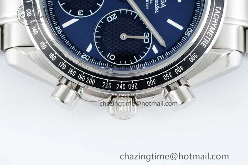 Lightweight Speedmaster Racing Master SS HKF Best Edition Blue Black Dial on SS Bracelet A 7808