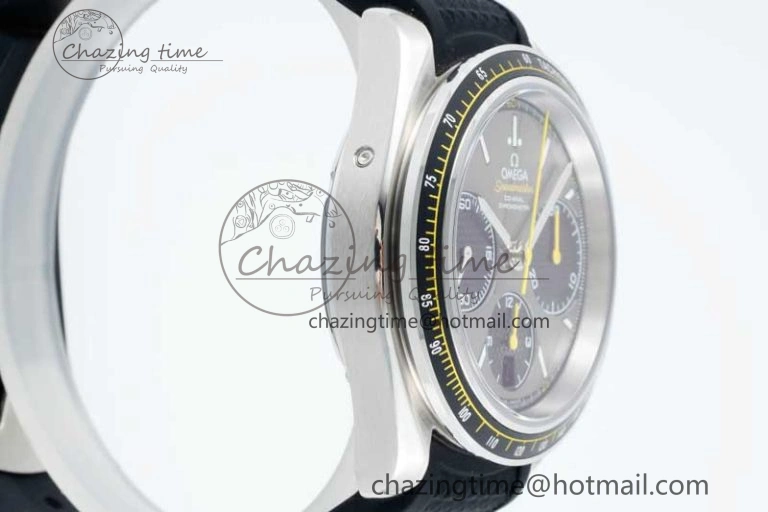 Packable Speedmaster Racing Master SS HKF Best Edition Gray Black Dial on Black Rubber Strap A 7811