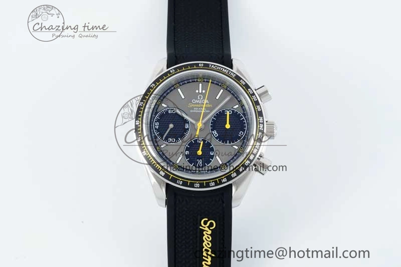 Packable Speedmaster Racing Master SS HKF Best Edition Gray Black Dial on Black Rubber Strap A 7811