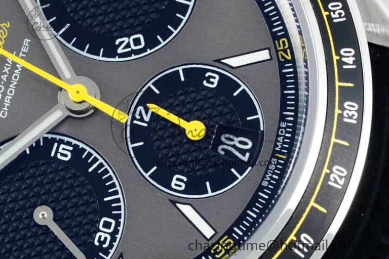 Packable Speedmaster Racing Master SS HKF Best Edition Gray Black Dial on Black Rubber Strap A 7811