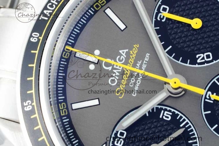 Affordable Speedmaster Racing Master SS HKF Best Edition Gray Black Dial on SS Bracelet A 7805
