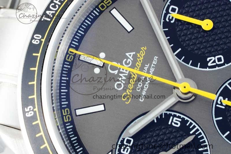 Affordable Speedmaster Racing Master SS HKF Best Edition Gray Black Dial on SS Bracelet A 7805