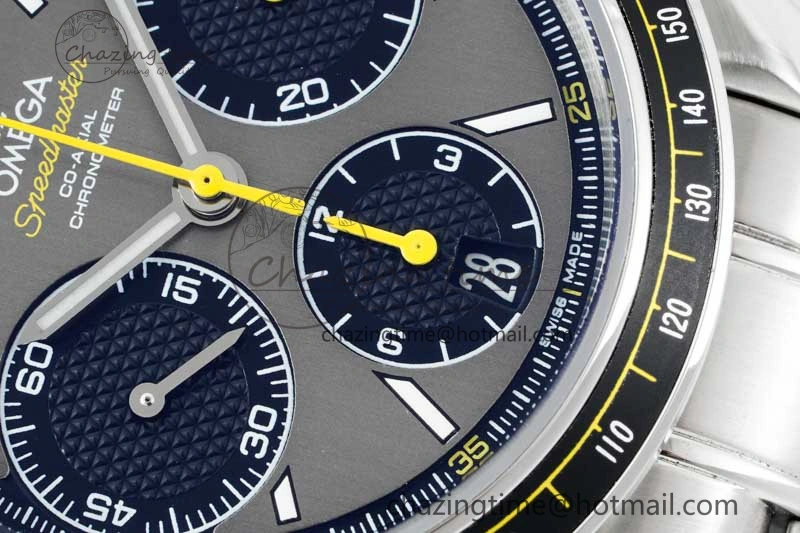 Affordable Speedmaster Racing Master SS HKF Best Edition Gray Black Dial on SS Bracelet A 7805