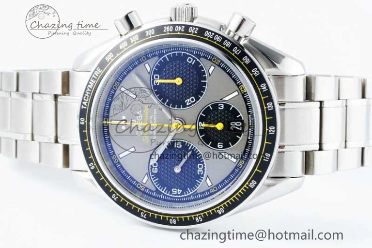 Affordable Speedmaster Racing Master SS HKF Best Edition Gray Black Dial on SS Bracelet A 7805