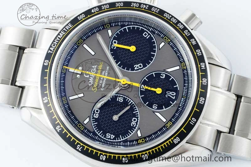 Affordable Speedmaster Racing Master SS HKF Best Edition Gray Black Dial on SS Bracelet A 7805