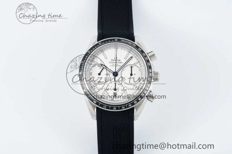 Speedmaster Racing Master SS HKF Best Edition White Dial on Black Rubber Strap A HighQuality 7815