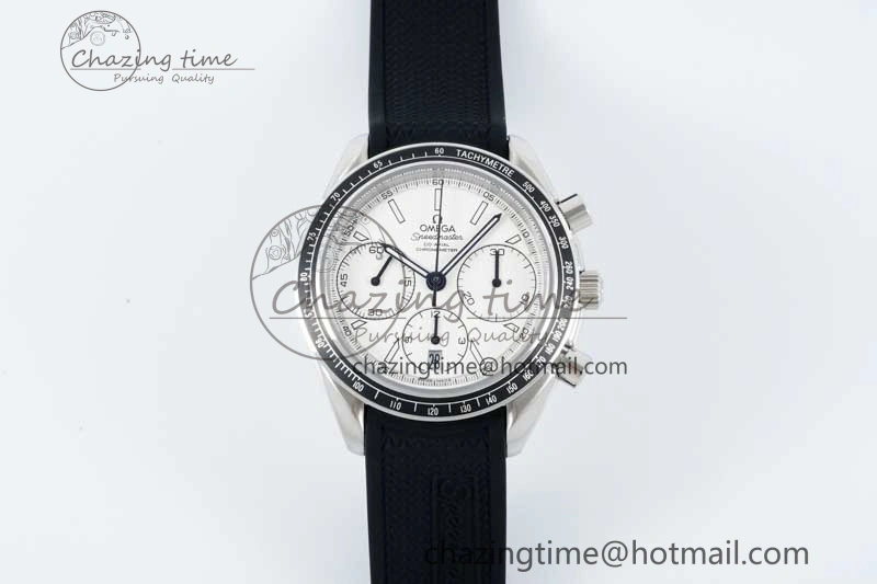 Speedmaster Racing Master SS HKF Best Edition White Dial on Black Rubber Strap A HighQuality 7815