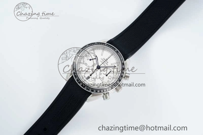 Speedmaster Racing Master SS HKF Best Edition White Dial on Black Rubber Strap A HighQuality 7815