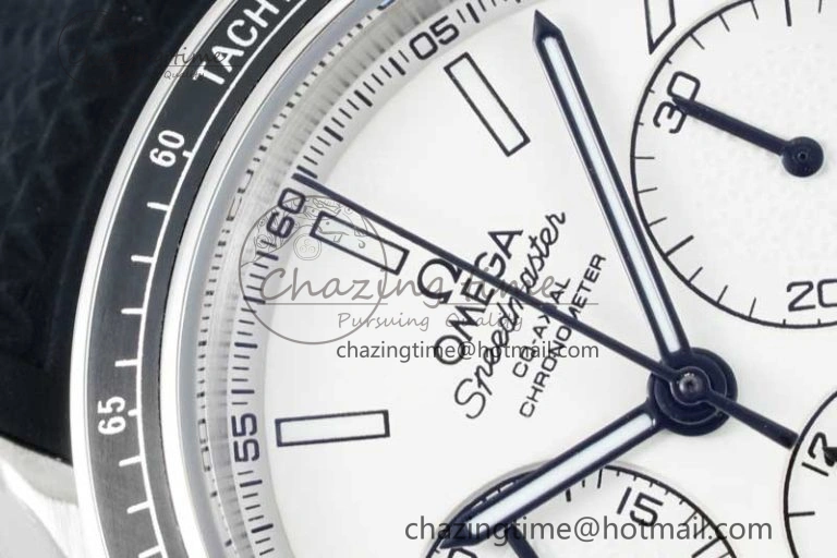 Speedmaster Racing Master SS HKF Best Edition White Dial on Black Rubber Strap A HighQuality 7815