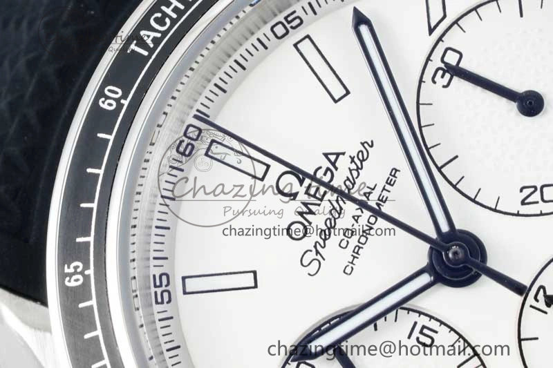 Speedmaster Racing Master SS HKF Best Edition White Dial on Black Rubber Strap A HighQuality 7815
