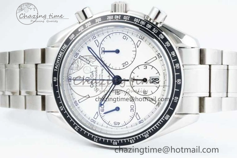 Speedmaster Racing Master SS HKF Best Edition White Dial on SS Bracelet A TravelReady 7809