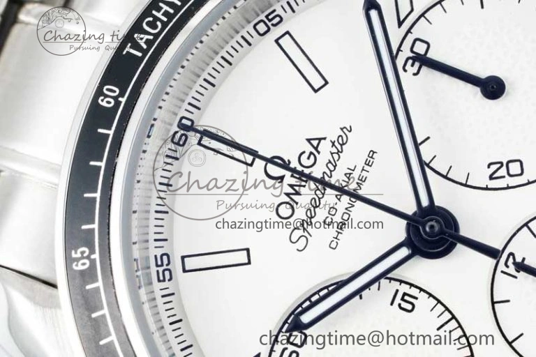 Speedmaster Racing Master SS HKF Best Edition White Dial on SS Bracelet A TravelReady 7809