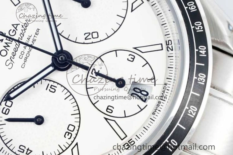 Speedmaster Racing Master SS HKF Best Edition White Dial on SS Bracelet A TravelReady 7809