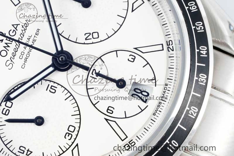 Speedmaster Racing Master SS HKF Best Edition White Dial on SS Bracelet A TravelReady 7809