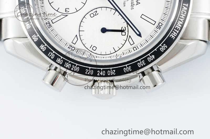 Speedmaster Racing Master SS HKF Best Edition White Dial on SS Bracelet A TravelReady 7809